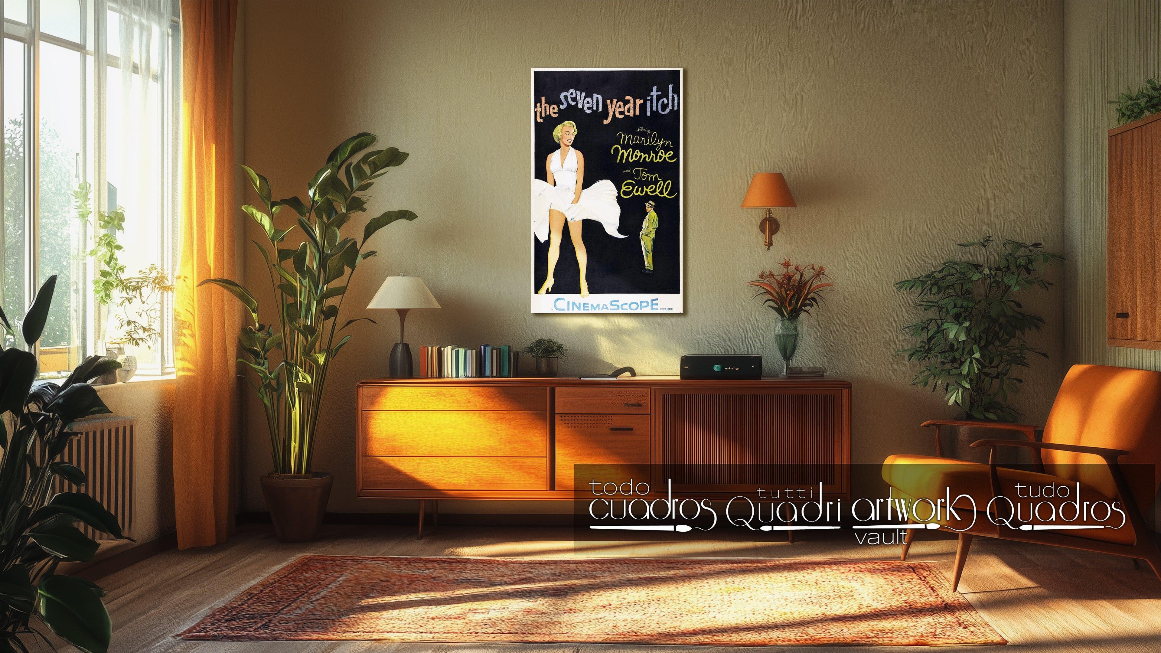 Marilyn en 7 year Itch, Cine al Óleo