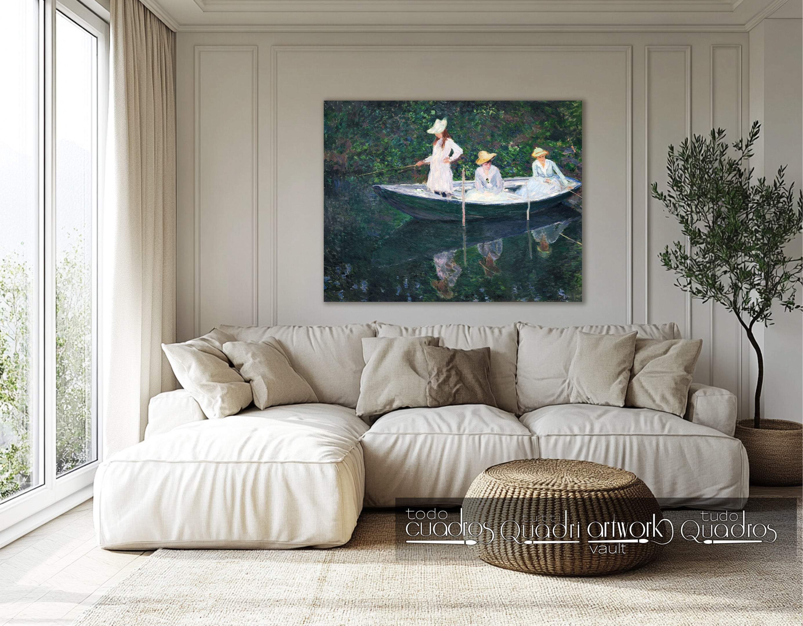 En la barca, Monet