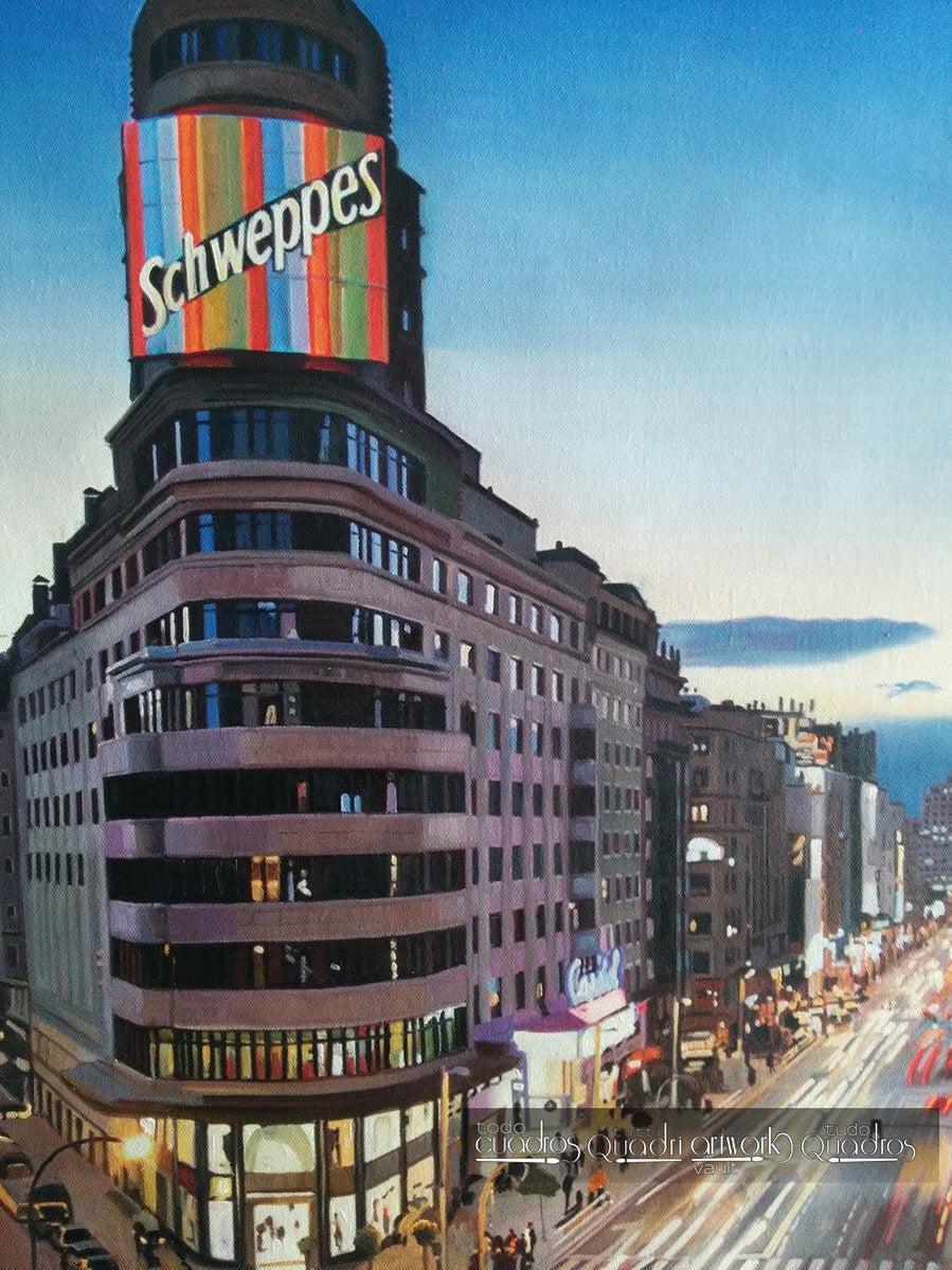 La Gran Vía de Madrid por la noche