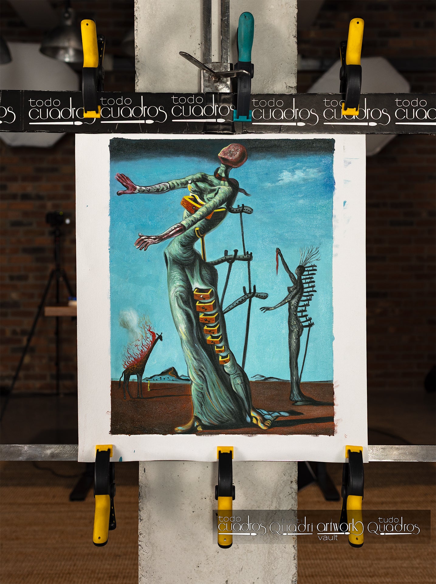 La jirafa en llamas, Dalí