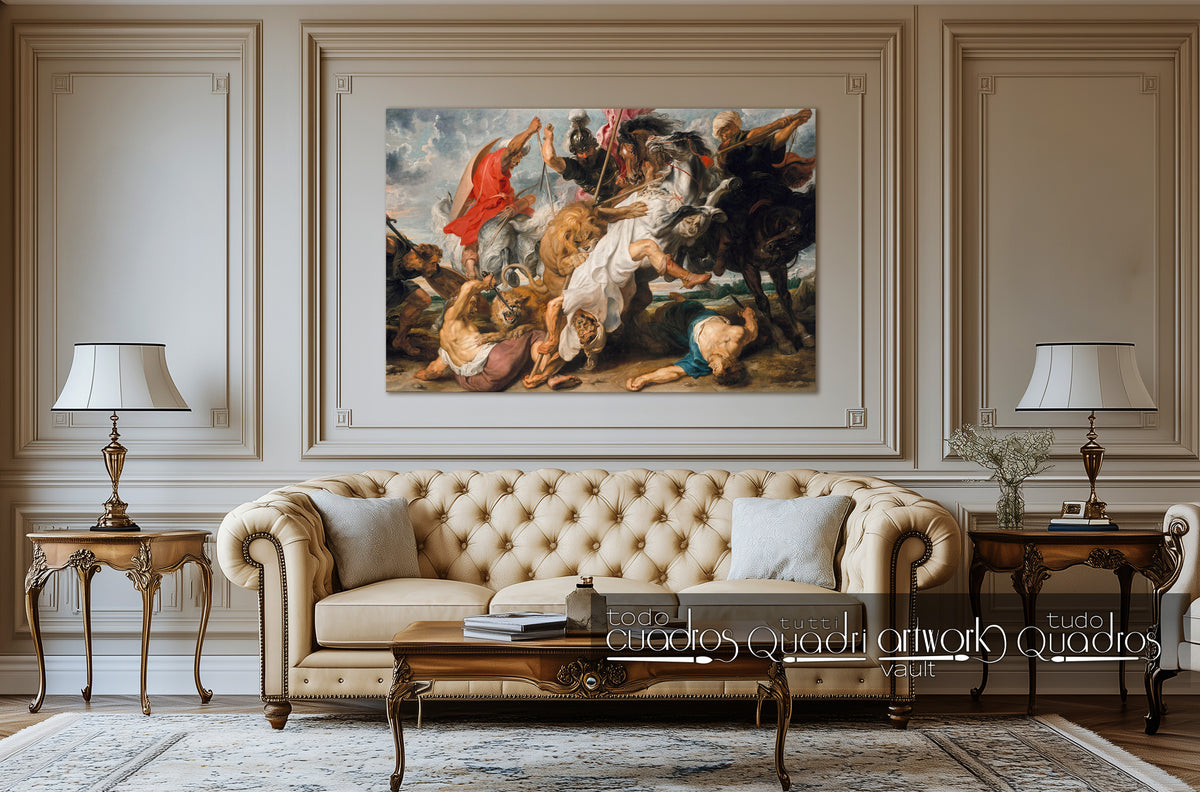 La caza del león, Rubens