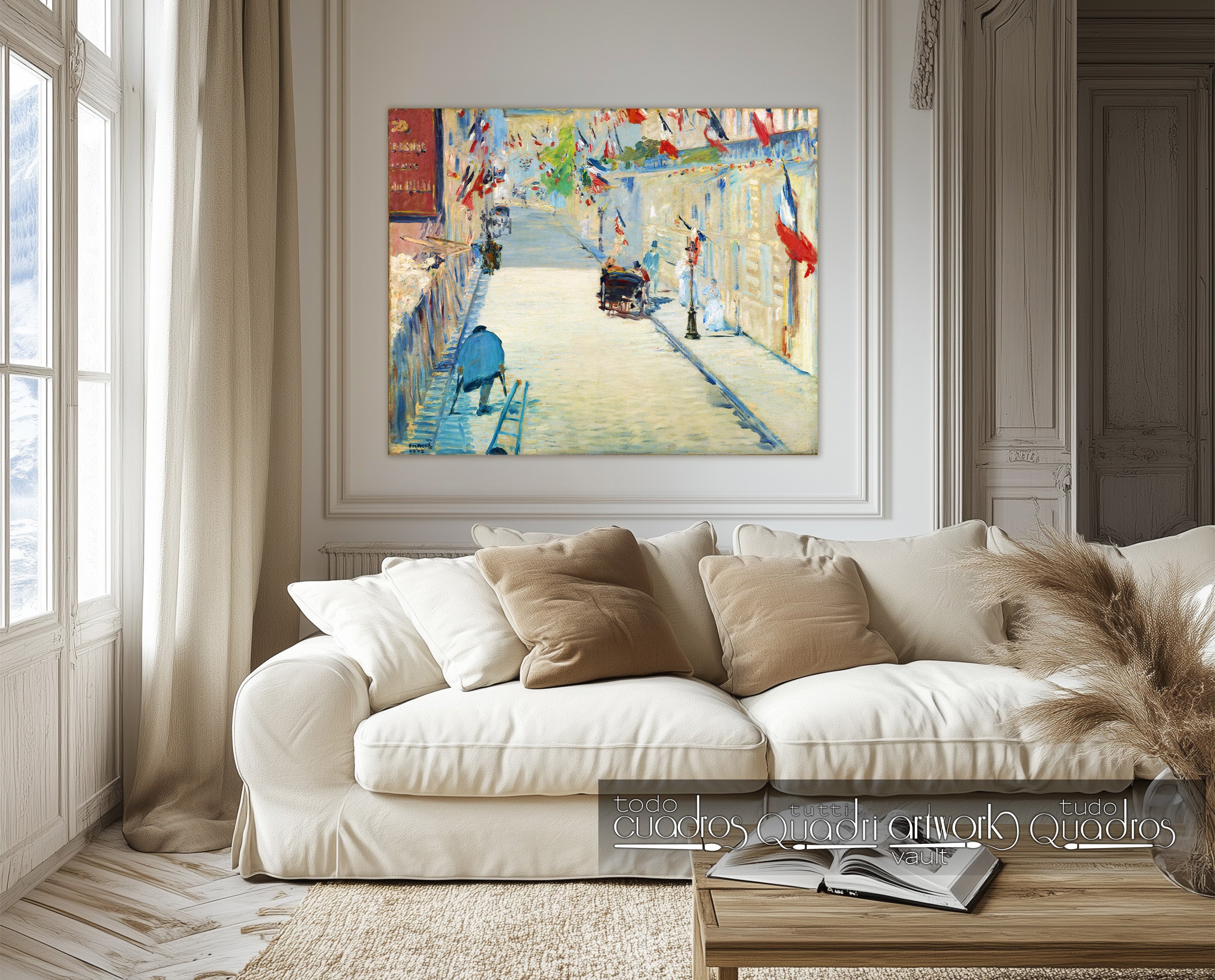 La Rue Mosnier con banderas, Manet