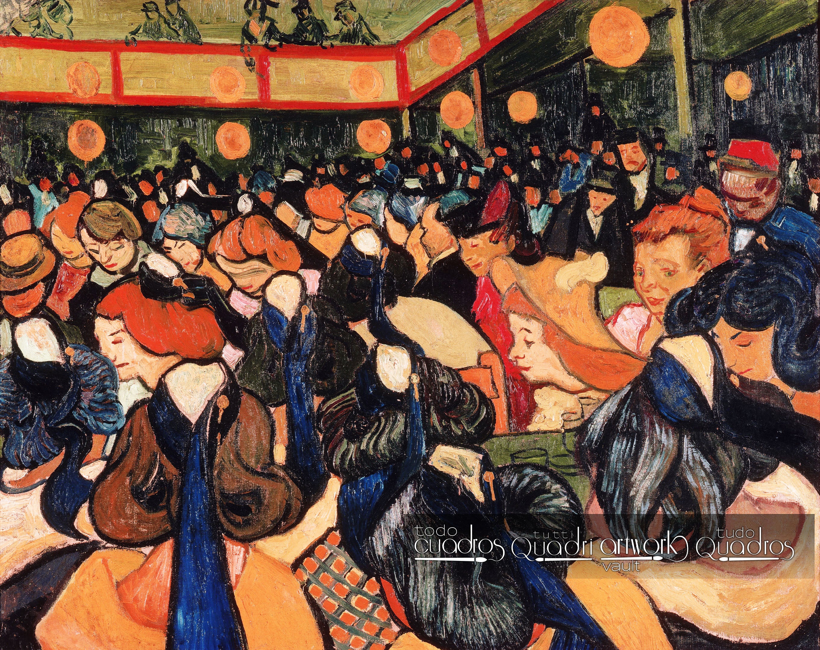 El salón de baile en Arles, Van Gogh