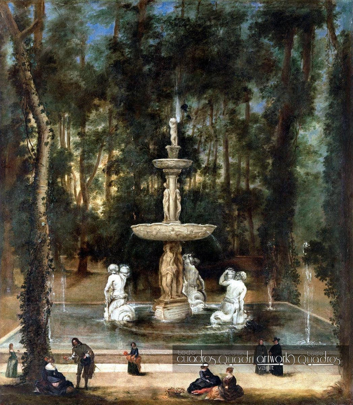 La fuente de los tritones en el jardín de la isla de Aranjuez, Velázquez