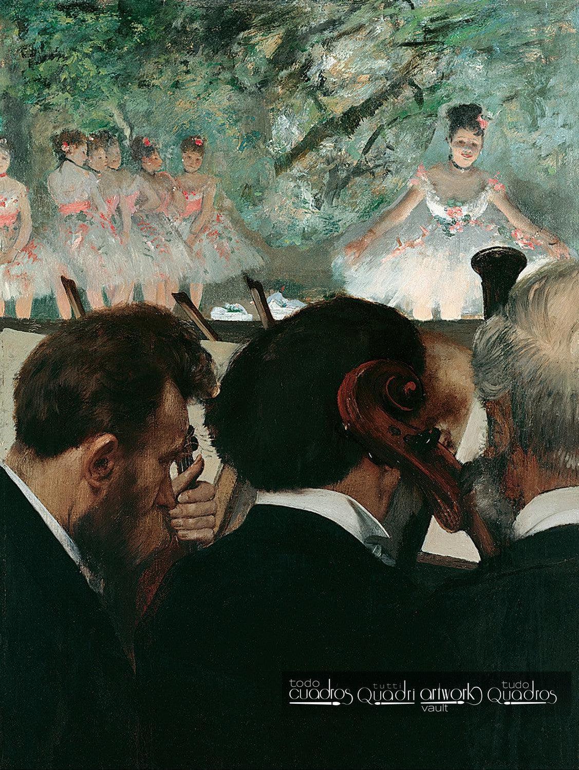 Músicos en la orquesta, Degas