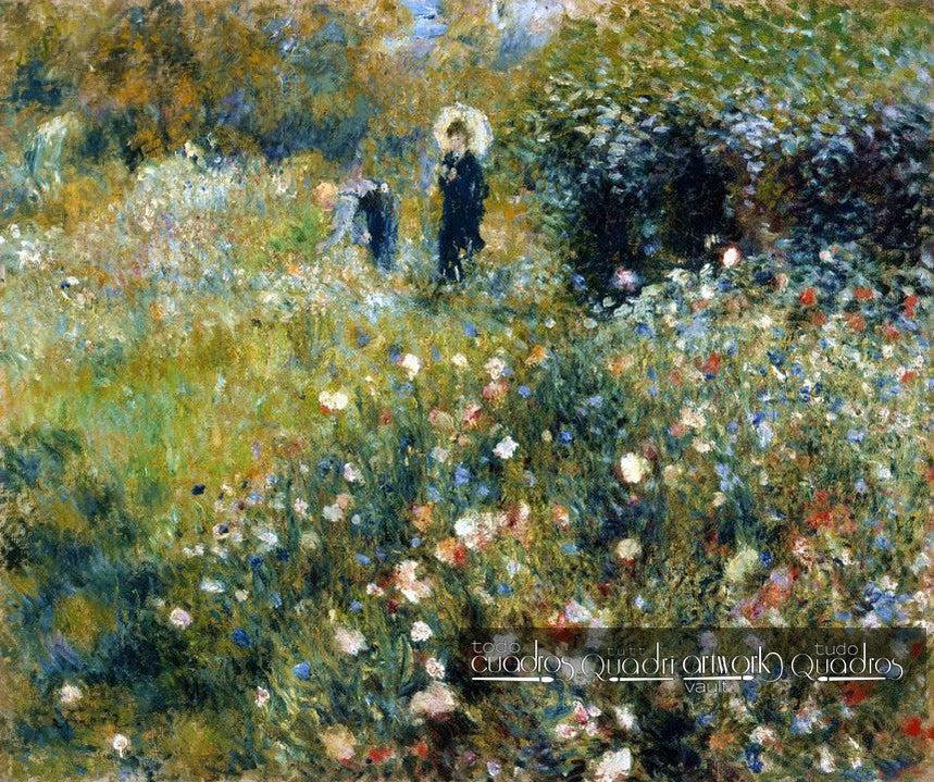 Mujer con sombrilla en un jardín, Renoir