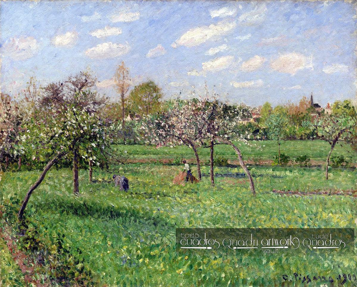 Primavera al Alba y Nublado, Pissarro