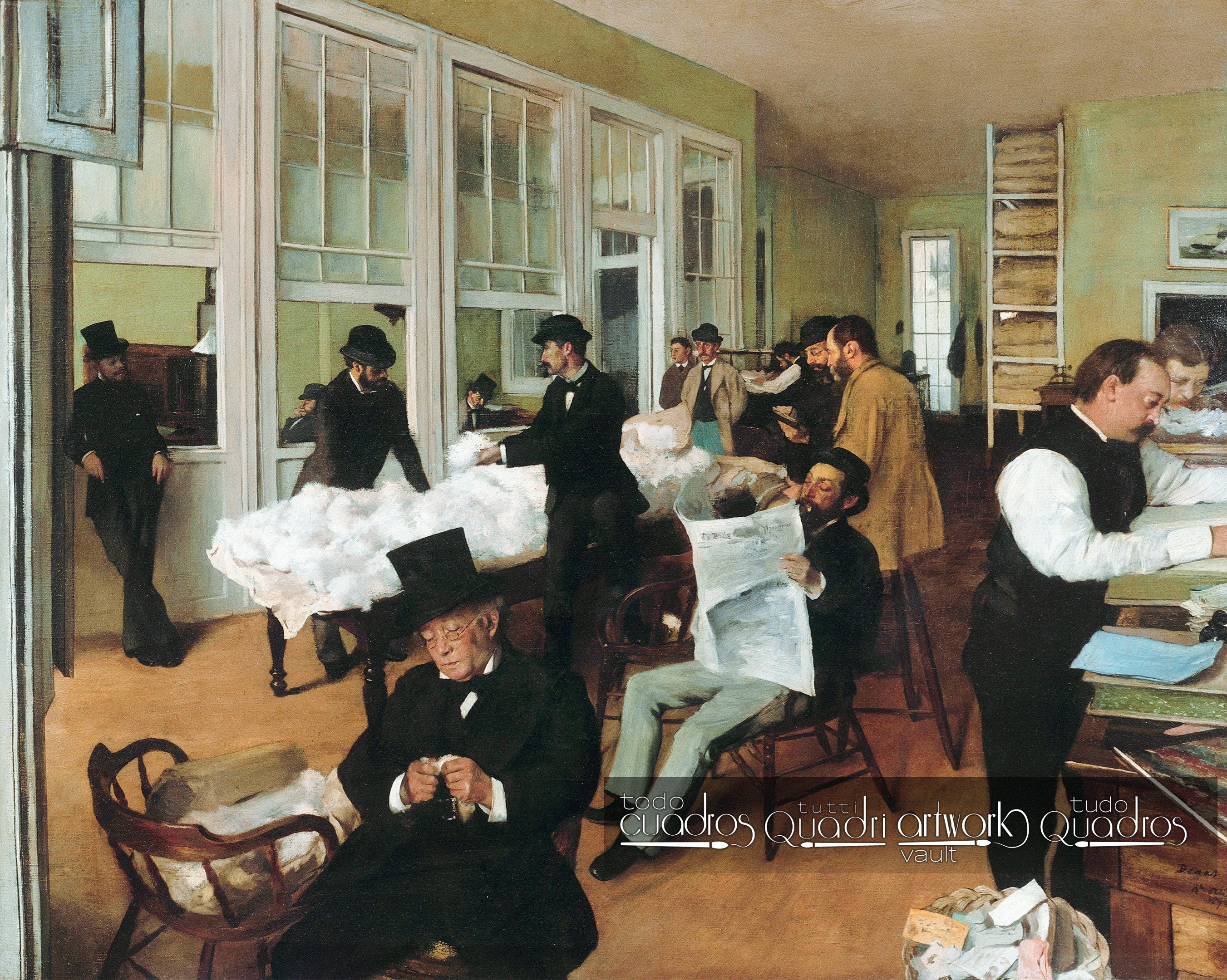 Una oficina de algodón en New Orleans, Degas
