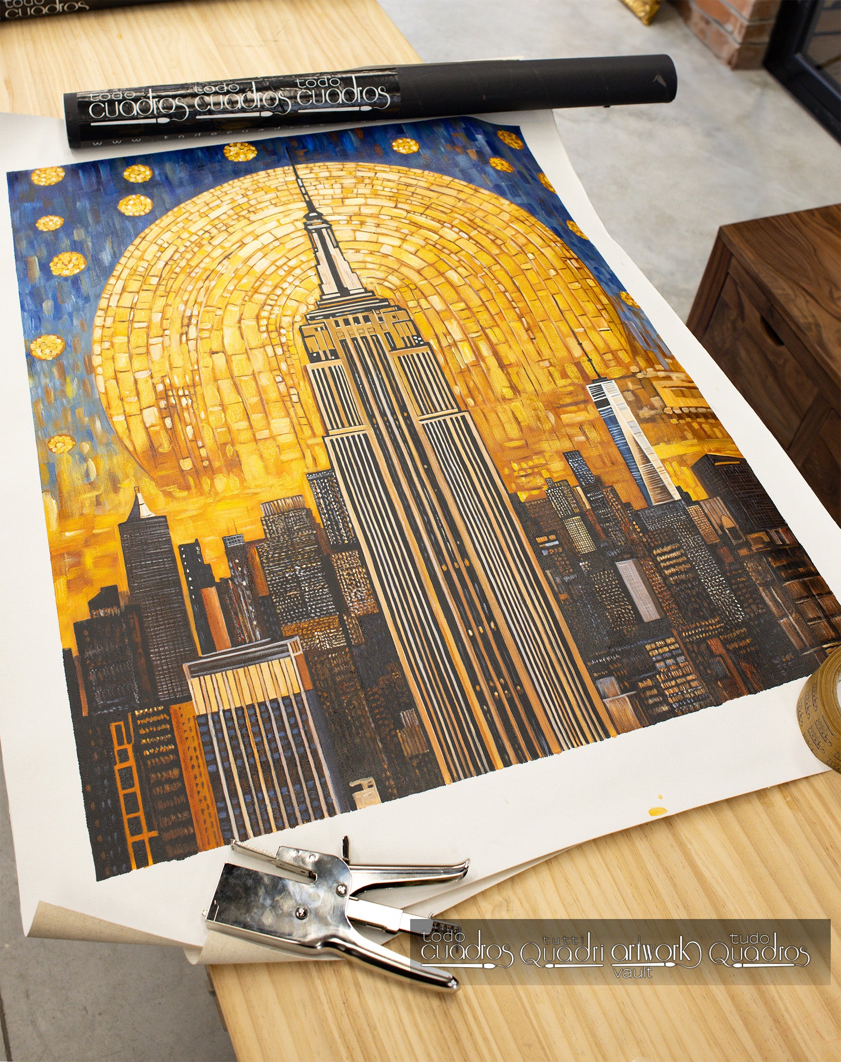 Brillo eterno sobre Manhattan, estilo Klimt