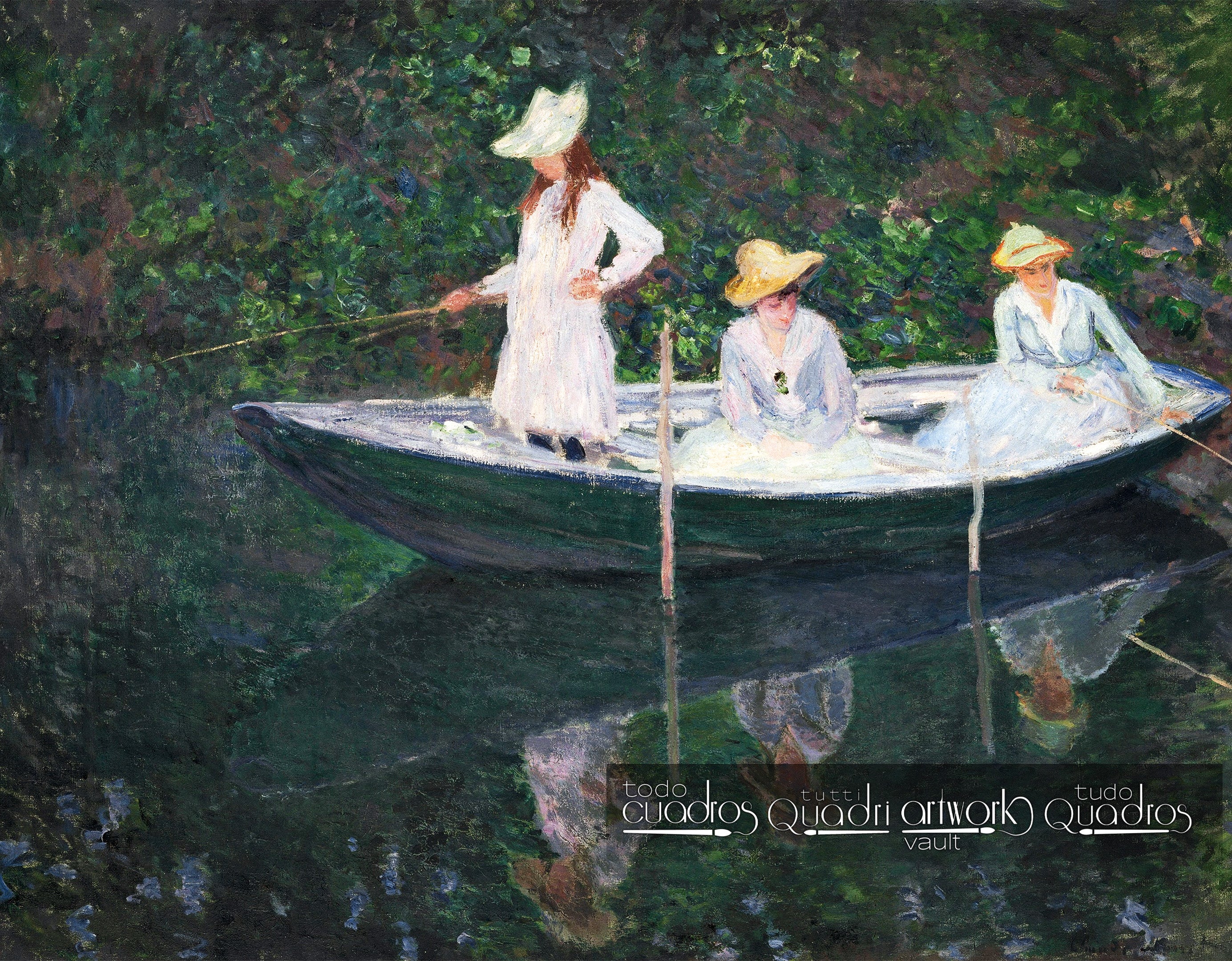 En la barca, Monet
