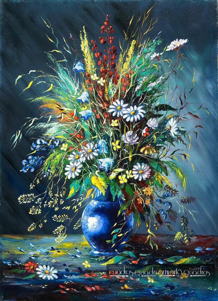 Chispas de neón, Óleo Floral