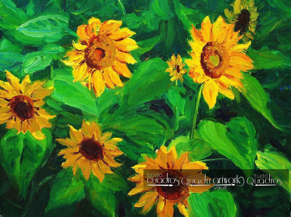 Girasoles, Óleo Floral